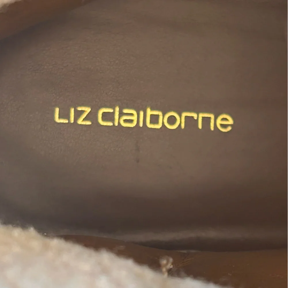 Liz Claiborne Ankle‎ Boots Faux Fur Side Zip 10M